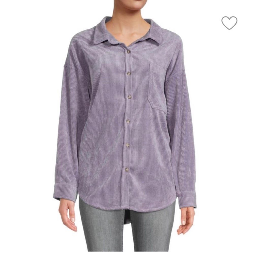 NWOT Lavender Corduroy Shacket